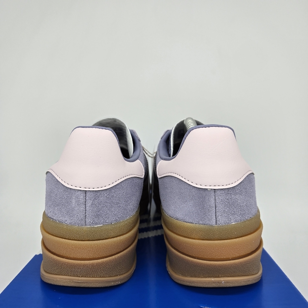 adidas Gazelle Bold JQ1297 Silver Violet Pink Shoes Women's Size 6 New - Picture 6 of 8